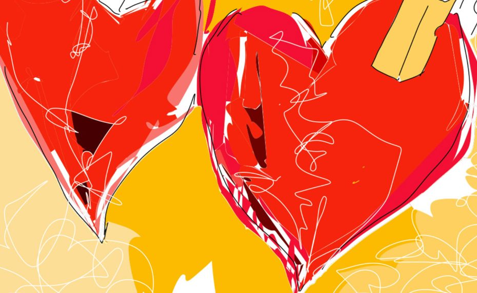 Idee regalo solidali 2025: illustrazione di cuori in stileartistico